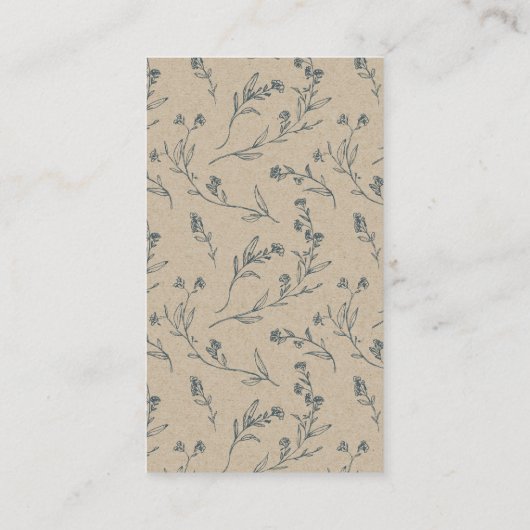 Laurel Wreath Monogram Diaper Baby shower Raffle Informatiekaartje (Achterkant)