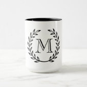 Laurel Wreath Monogram Mok (Midden)