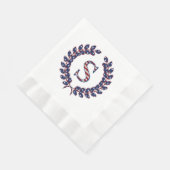 Laurel Wreath Monogram S Stars en Stripes USA Servet (Hoek)