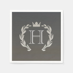 Laurel Wreath Monogram Servet