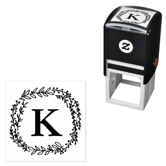 Laurel Wreath Monogram Stempel (In situ)