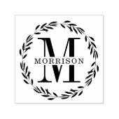 Laurel Wreath Monogram Zelfinktende Stempel (Design)