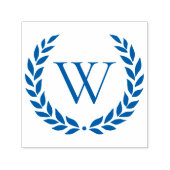 Laurel Wreath Monogrammed Initiaal Zelfinktende Stempel (Design)