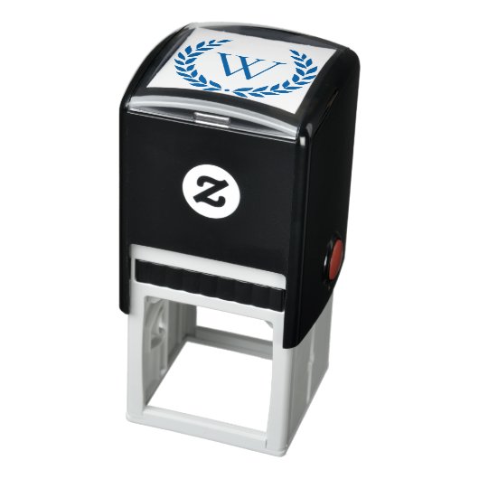 Laurel Wreath Monogrammed Initiaal Zelfinktende Stempel (Product)
