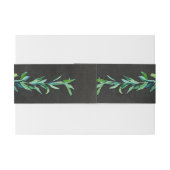 Laurel Wreath Olive Leaf Branch Modern Chalkboard Uitnodigingen Wikkel (Achterkant Voorbeeld)