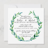Laurel Wreath Olive Leaf Branch Modern Square Kaart (Voorkant)