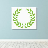Laurel Wreath (OudGrieks symbool) Canvas Afdruk (Insitu (Houten vloer))