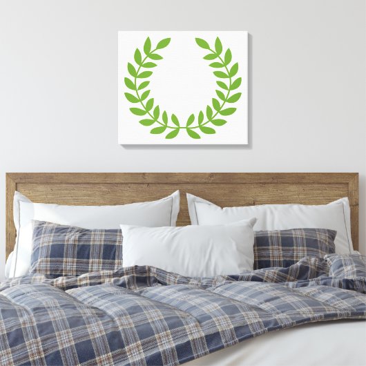 Laurel Wreath (OudGrieks symbool) Canvas Afdruk (Insitu (Slaapkamer))