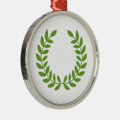 Laurel Wreath (OudGrieks symbool) Metalen Ornament (Rechts)