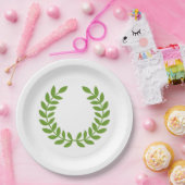 Laurel Wreath (OudGrieks symbool) Papieren Bordje (Feest)