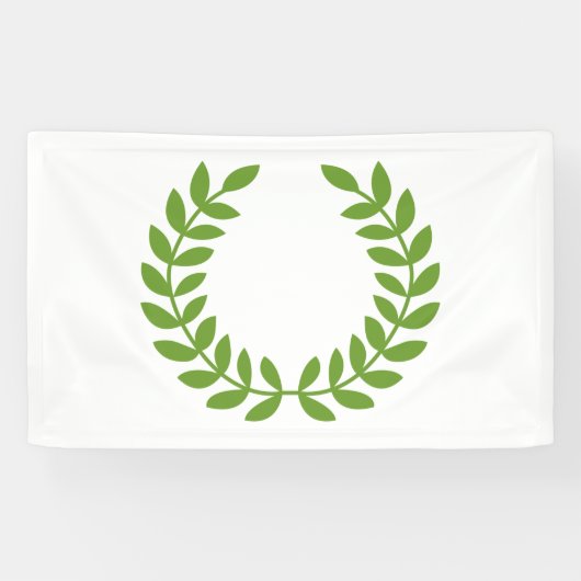 Laurel Wreath (OudGrieks symbool) Spandoek (Horizontaal)