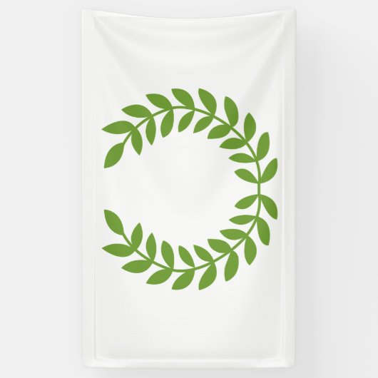 Laurel Wreath (OudGrieks symbool) Spandoek (Verticaal)