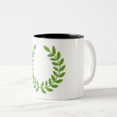 Laurel Wreath (OudGrieks symbool) Tweekleurige Koffiemok (Voorkant rechts)