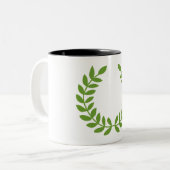 Laurel Wreath (OudGrieks symbool) Tweekleurige Koffiemok (Voorkant links)