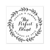 Laurel Wreatt the Perfect Blend Wedding Favor Zelfinktende Stempel (Design)