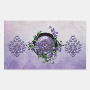 LAURELHURST, BLOEMEN: LENTE IRIS RECHTHOEKIGE STICKER