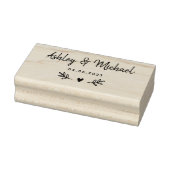 Laurels Bladeren & Hart | Bruiloft Rubberstempel (Stempel)