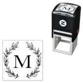 Laurels Elegant Monogram Typografie Modern Minimal Zelfinktende Stempel (In situ)