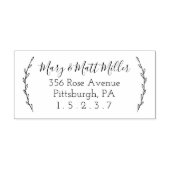 Laurels gepersonaliseerde adres rubberen stempel (Afrduk)