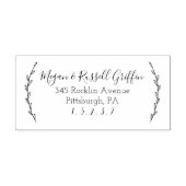 Laurels gepersonaliseerde adresstempel rubberstempel (Afrduk)