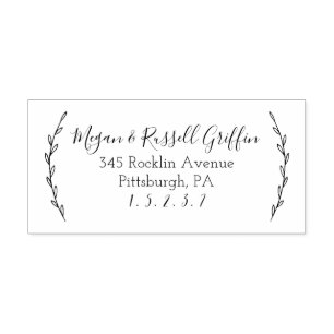 Laurels gepersonaliseerde adresstempel rubberstempel