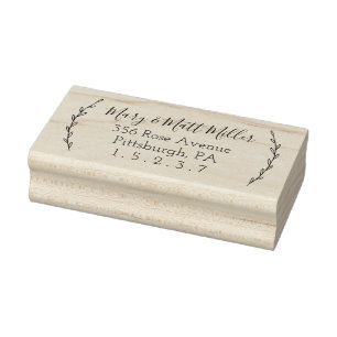 Laurels Speciaal Adres Rubber Stamp Rubberstempel