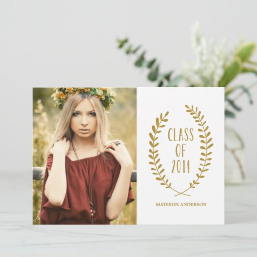 Laurels | Uitnodiging van de Graduation Party 2014 (Staand voorkant)