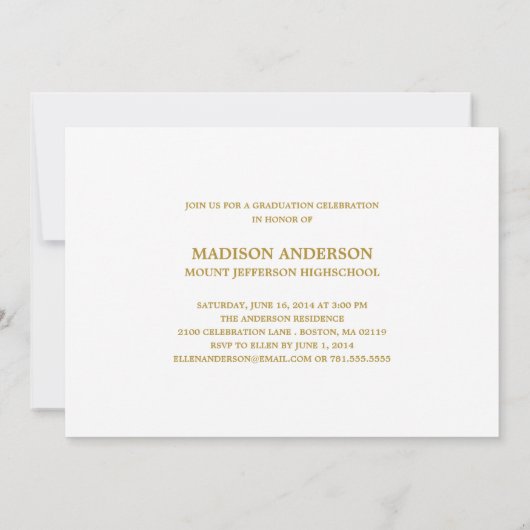 Laurels | Uitnodiging van de Graduation Party 2014 (Achterkant)