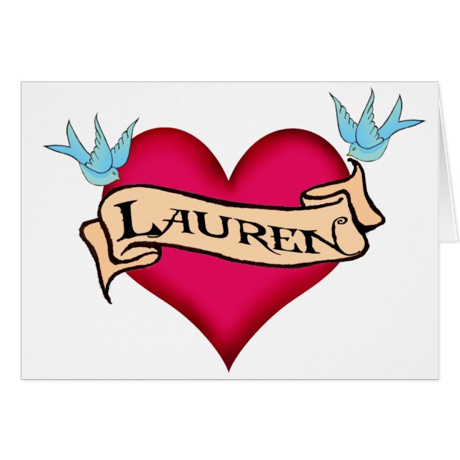 Lauren - aangepaste Tattoo T-shirts en cadeautjes (Voorkant Horizontaal)