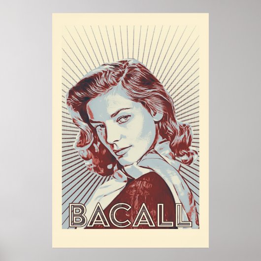 Lauren Bacall Vector Artwork Poster (Voorkant)