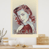 Lauren Bacall Vector Artwork Poster (Keuken)