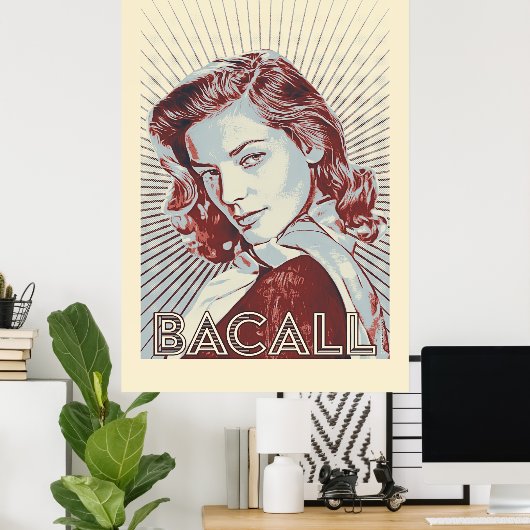 Lauren Bacall Vector Kunstwerk Poster (Thuiskantoor)