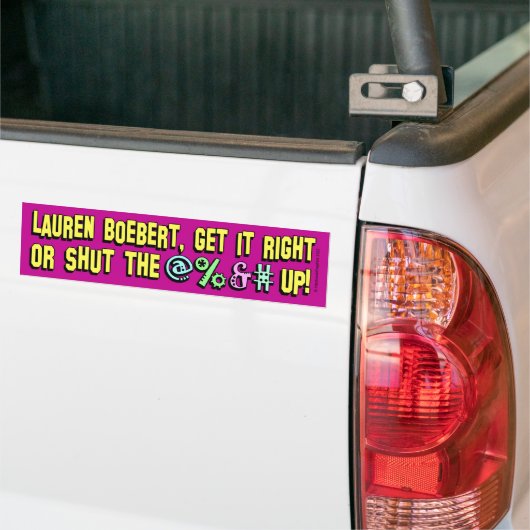 Lauren Boebert, hou de @% en # omhoog! Bumperstick Bumpersticker (Op Truck)