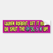 Lauren Boebert, hou de @% en # omhoog! Bumperstick Bumpersticker (Voorkant)
