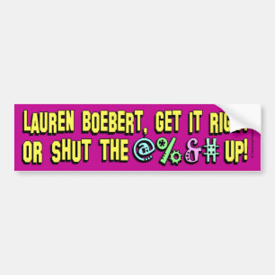 Lauren Boebert, hou de @% en # omhoog! Bumperstick Bumpersticker