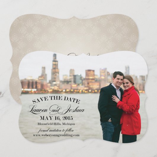 Lauren Detroit slaat de datum op Save The Date (Voorkant / Achterkant)