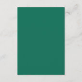 Lauren Emerald Groen Monogram Elegante Bruiloft Informatiekaartje (Achterkant)