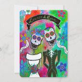 Lauren en Ryan DOD Wedding Invitation Kaart (Achterkant)