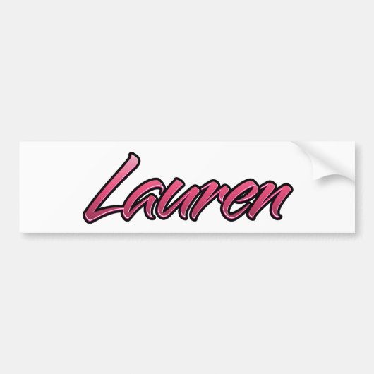 Lauren faded pink Aufkleber Sticker (Voorkant)