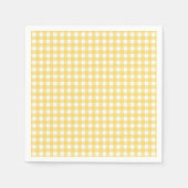 Lauren Geel Gingham Papieren Servet (Voorkant)