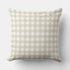 Lauren Gingham Beige Kussen