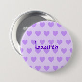 Lauren in Paars Ronde Button 7,6 Cm (Voorkant /achterkant)