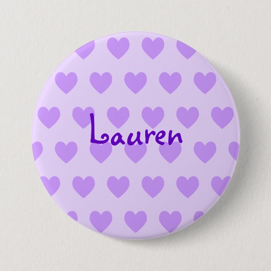 Lauren in Paars Ronde Button 7,6 Cm (Voorkant)