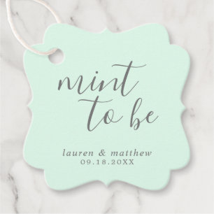 Lauren Mint Green Elegant Bruiloft Bedankjes Labels
