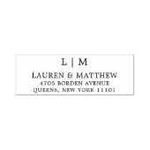 Lauren Monogram Elegante bruiloft Zelfinktende Stempel (Design)