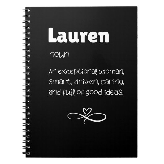 Lauren Noun een uitzonderlijke vrouw Notitieboek (Voorkant)
