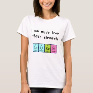 Lauren periodiek shirt met tabelnaam