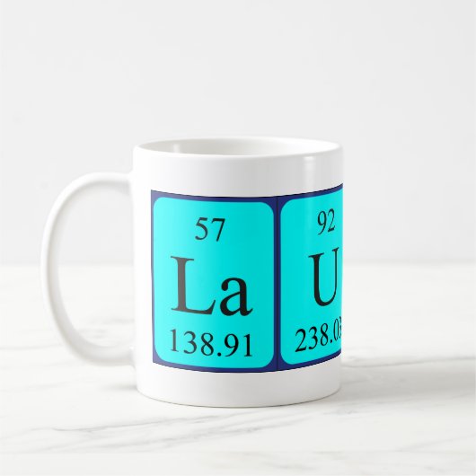 Lauren periodieke lijstnaam mok (Links)