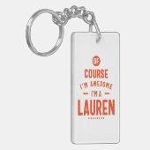 Lauren Persoonlijke naam Birthday Gift Sleutelhanger (Voorkant Links)