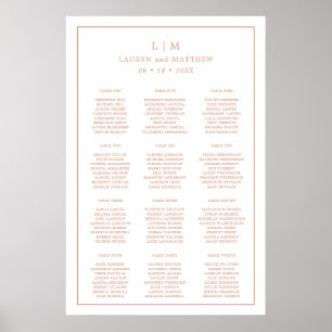 Lauren Roos Goud Monogram Elegant Bruiloft Poster